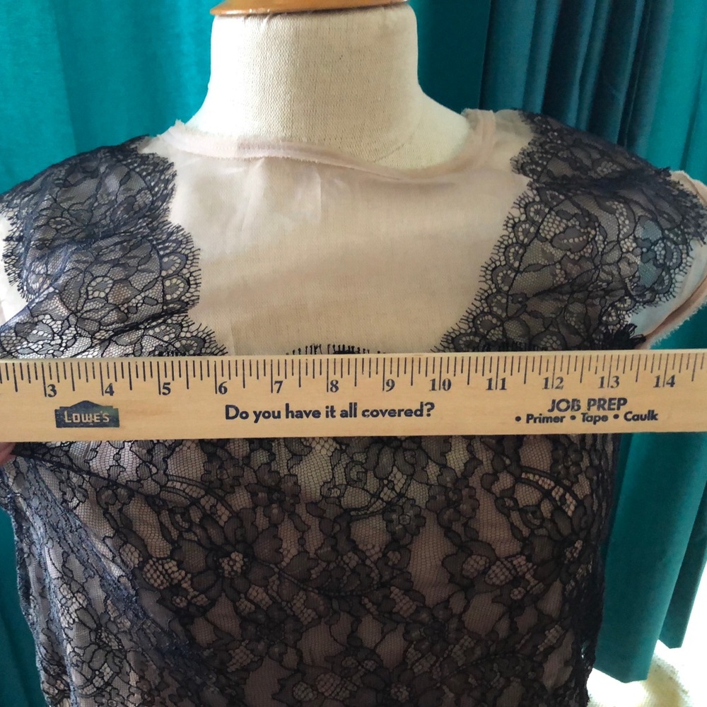 BCBG Maxazaria Sheer Organza & Lace Cocktail Dress - Picture 8 of 8